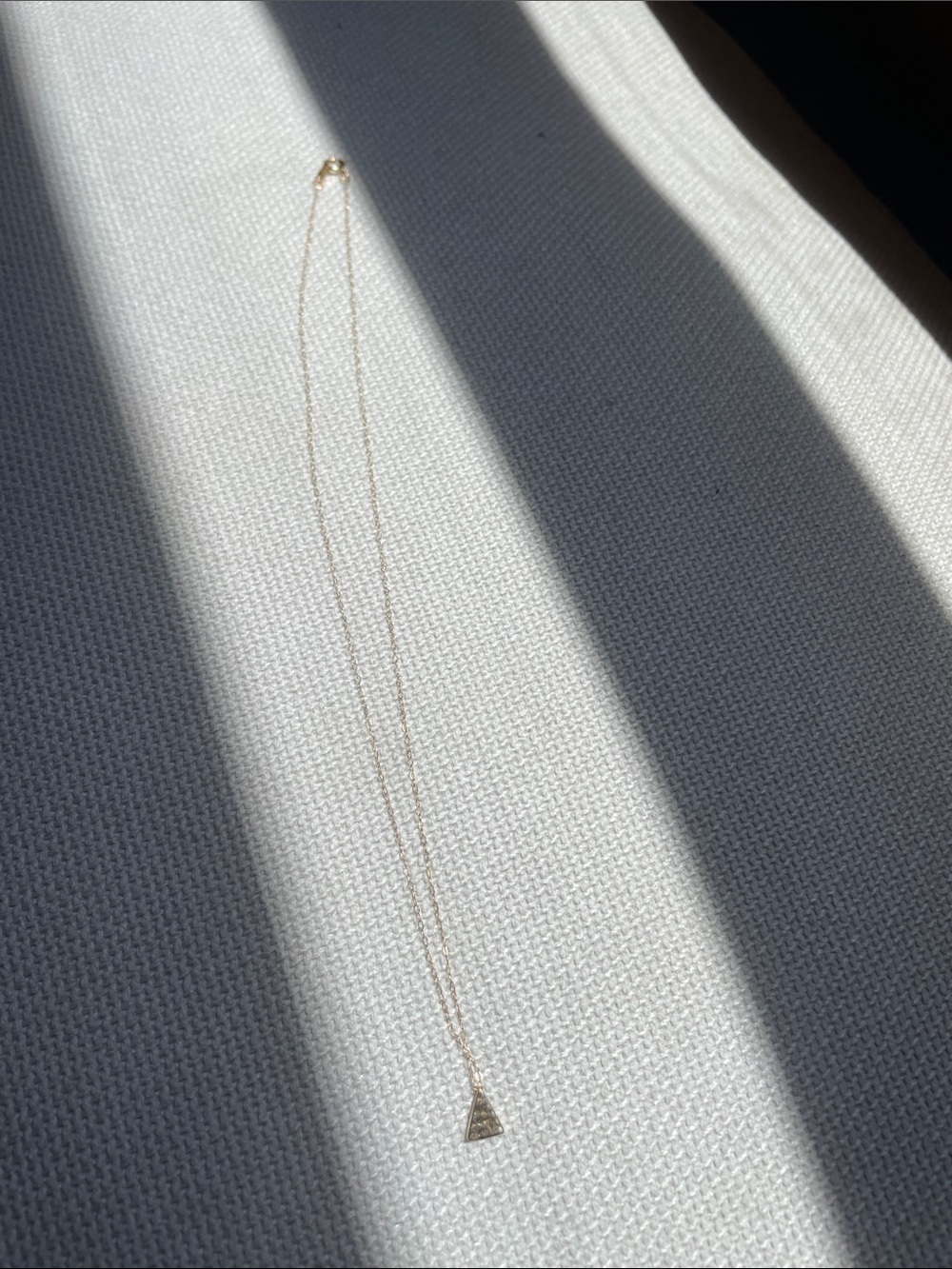 14k Triangle Necklace - Picture 4 of 6